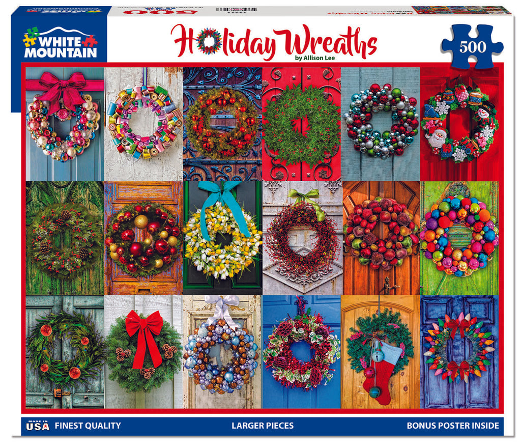 Holiday Wreaths (1326pz) - 500 Piece Jigsaw Puzzle