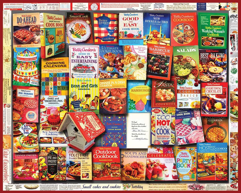 Betty Crocker Cookbooks (1358pz) - 1000 Piece Jigsaw Puzzle