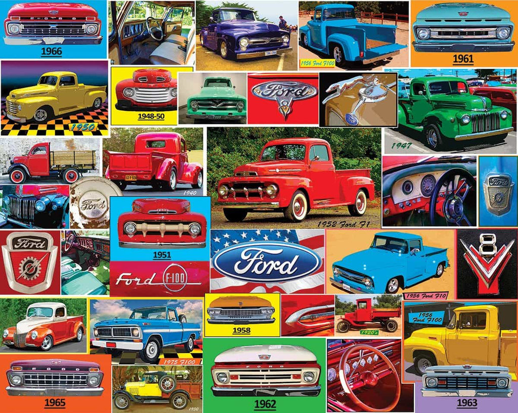 Classic Ford Pickups (1411pz) - 1000 Piece Jigsaw Puzzle