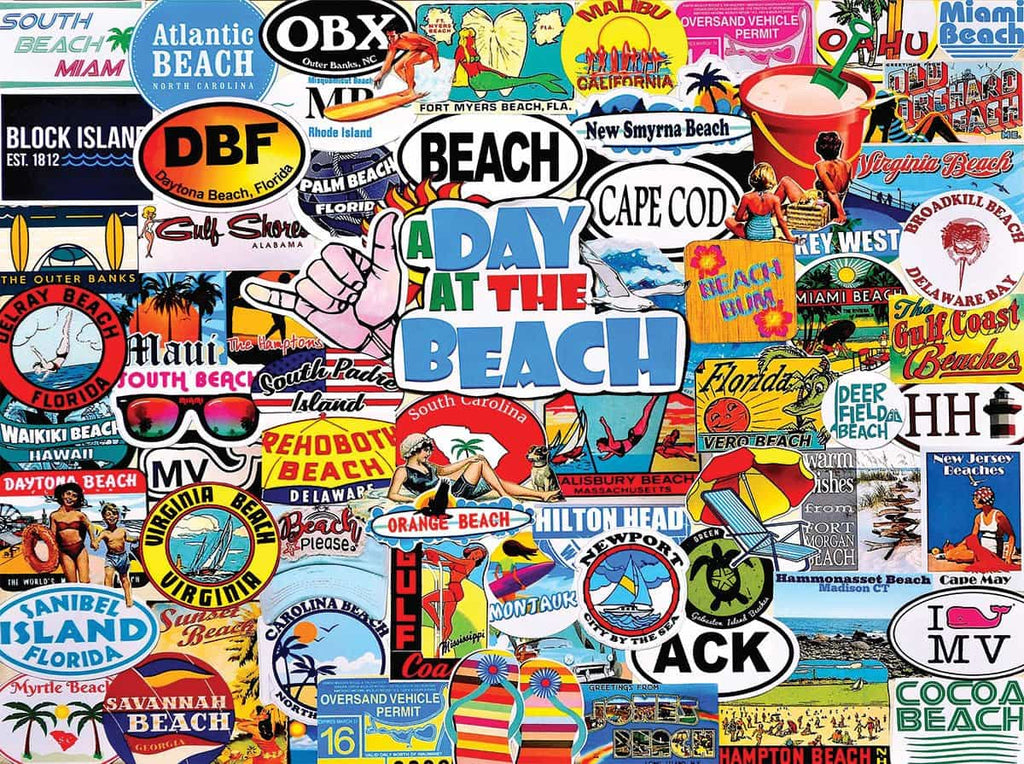 A Day At The Beach (1448pz) - 1000 Piece Jigsaw Puzzle