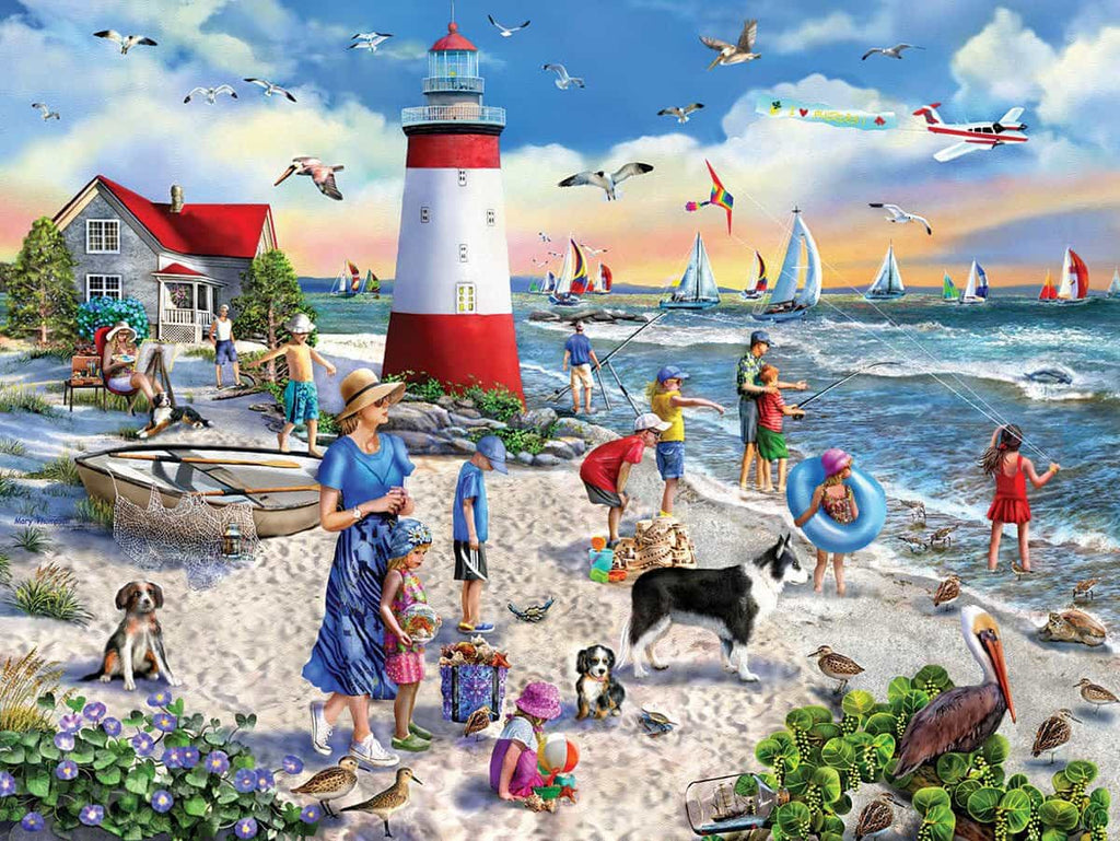 Lighthouse Beach (1478pz) - 500 Piece Jigsaw Puzzle