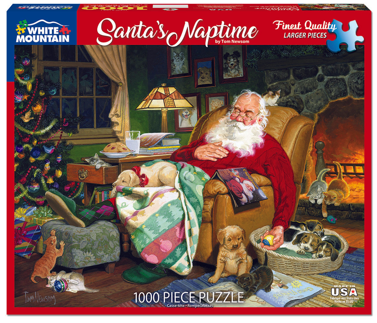 1000 Piece Jigsaw Puzzle - Christmas Seek & Find – White Mountain Puzzles