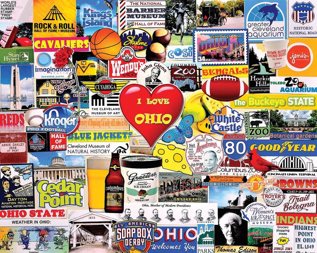 I Love Ohio (1544pz) - 1000 Piece Jigsaw Puzzle