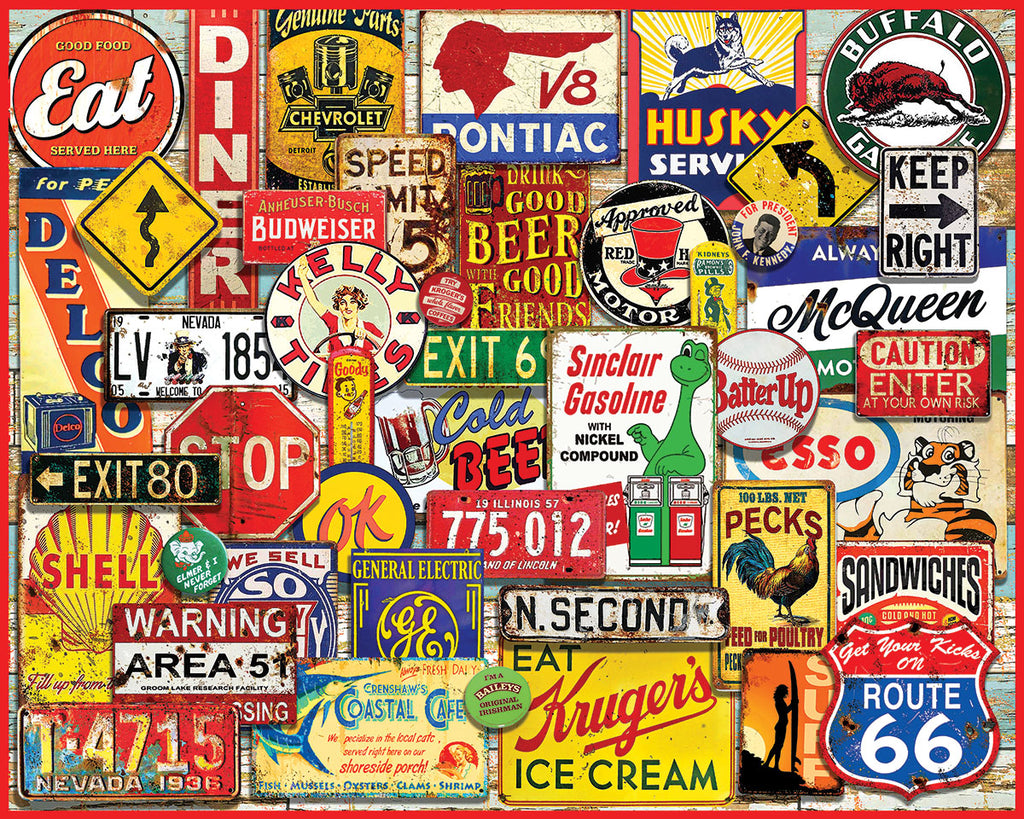 Great Old Signs (1658pz) - 1000 Piece Jigsaw Puzzle