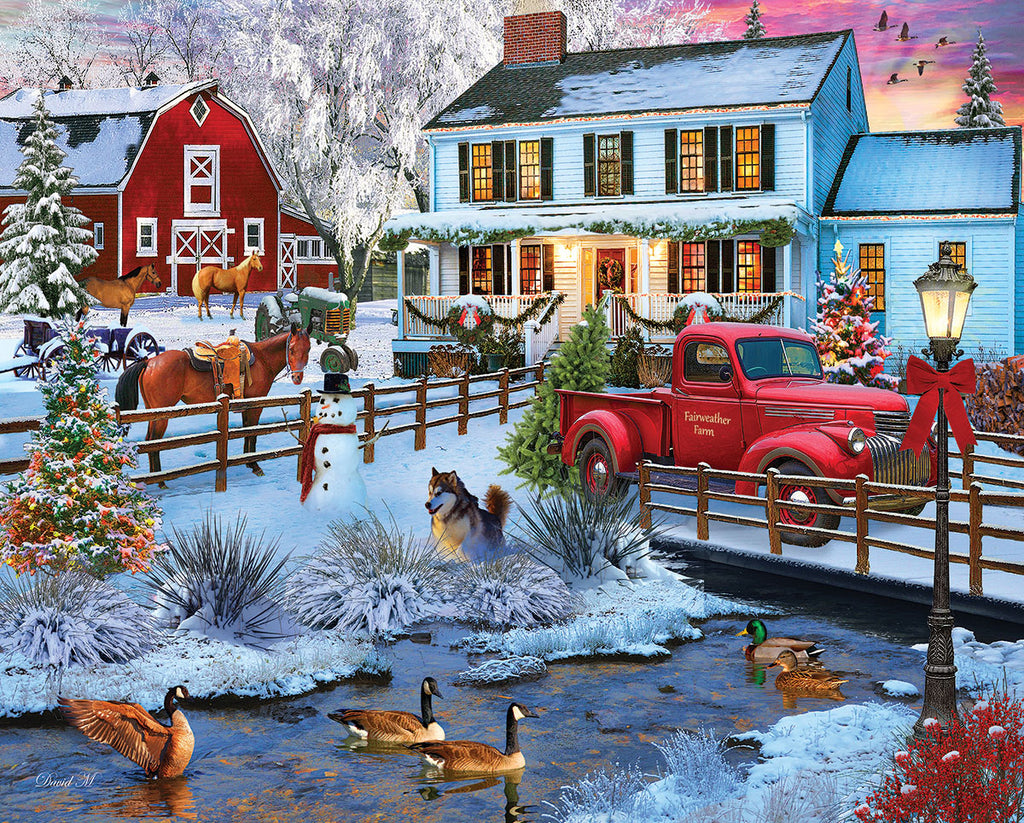 Christmas on the Farm (1716pz) - 1000 Piece Jigsaw Puzzle