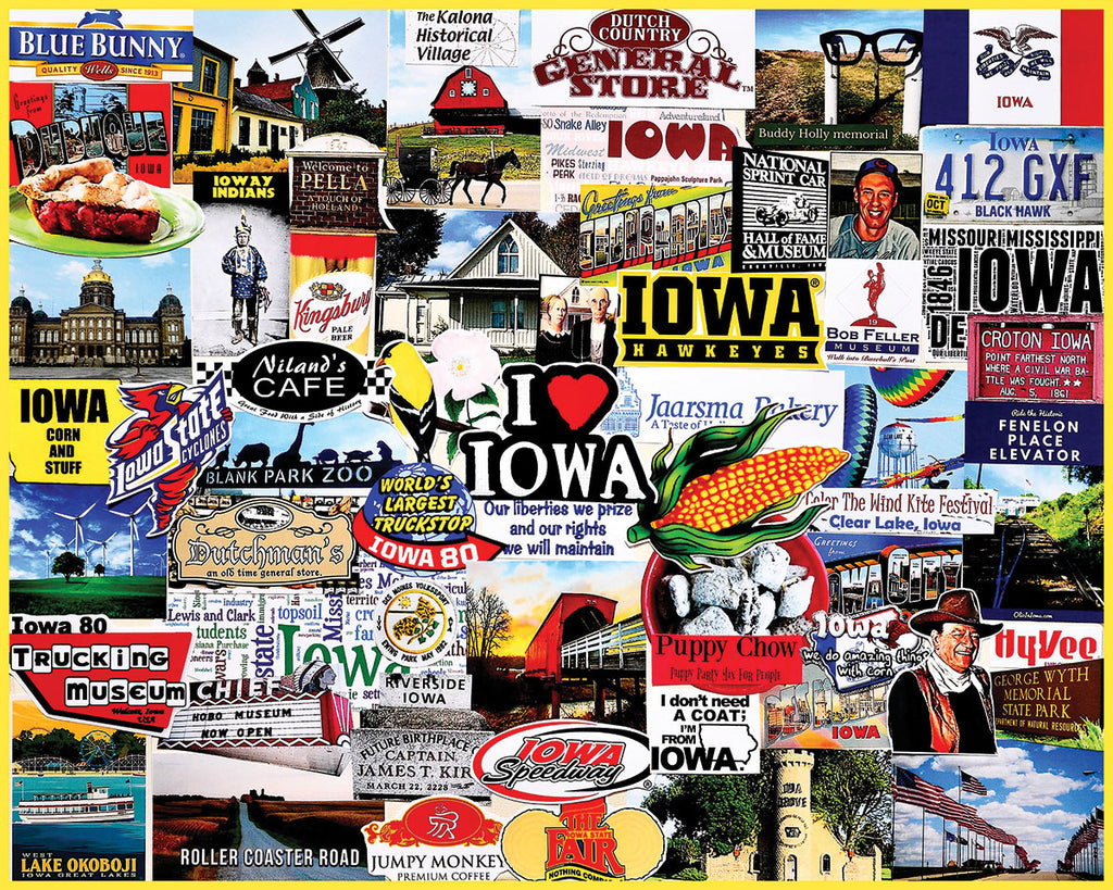 I Love Iowa (1778pz) - 1000 Piece Jigsaw Puzzle