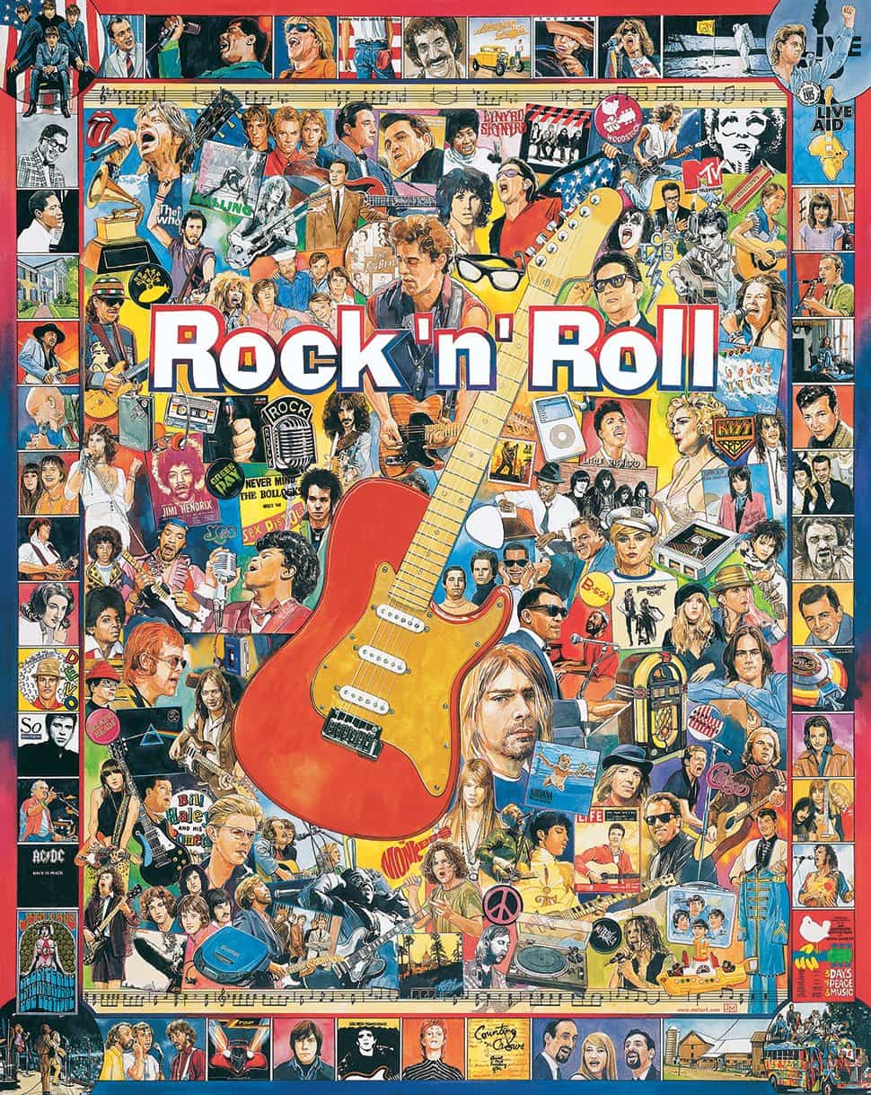 1000 Piece Jigsaw Puzzle - Rock 'n' Roll – White Mountain Puzzles