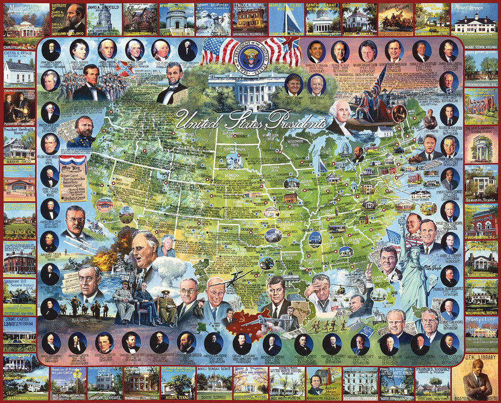 United States Presidents (549pz) - 1000  Piece Jigsaw Puzzle