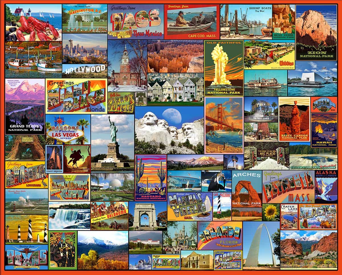 Best Places America 1000 Piece Jigsaw Puzzle